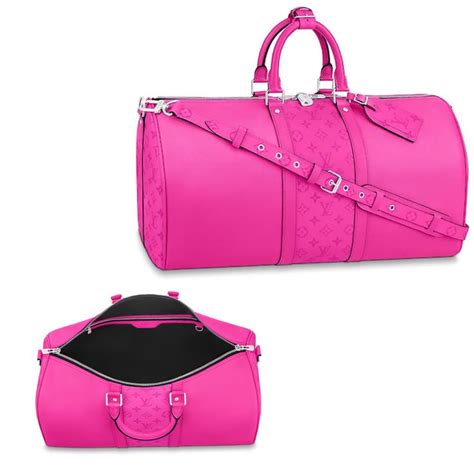 louis vuitton pink duffle bag|louis vuitton rolling duffle bag.